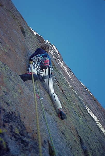 On the thin section of the last pitch.<br>
<br>
Photo by Chip Ruckgaber, July, '87.