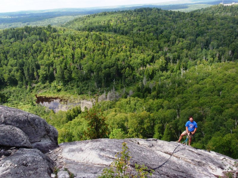 Jon at the top of Jack be Nimble. Taken from the top of Fractured Fairy Tale