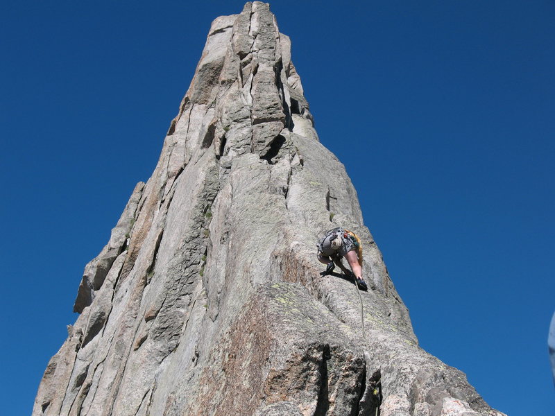 carl just before he laid down "the wet spot" on the east ridge<br>
<br>