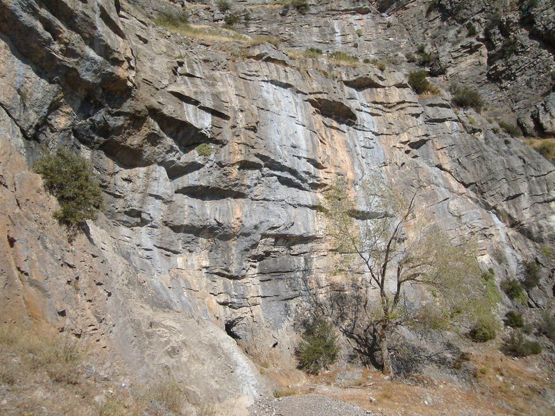 Buckley's Mine Wall. Definitely room for more routes here. The approach takes forever, though...