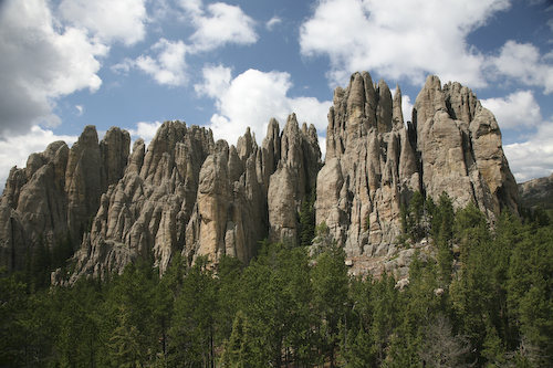 The Spires from the Southeast. Spire 3 is just visible on the left ...