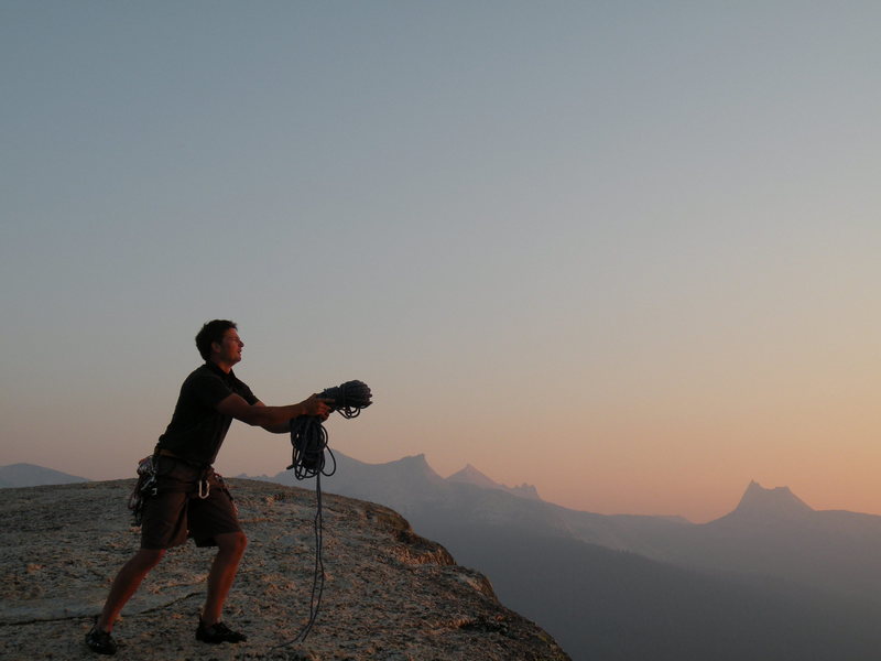 Nick playing the role of that monkey in The Lion King on top of Lembert dome
