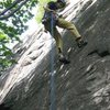 rapping off after leading this classic route