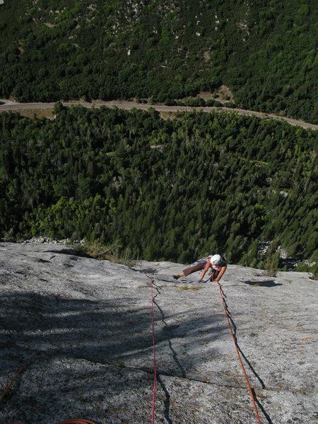 Maura on the final pitch of House of Cards, way above the LCC road.