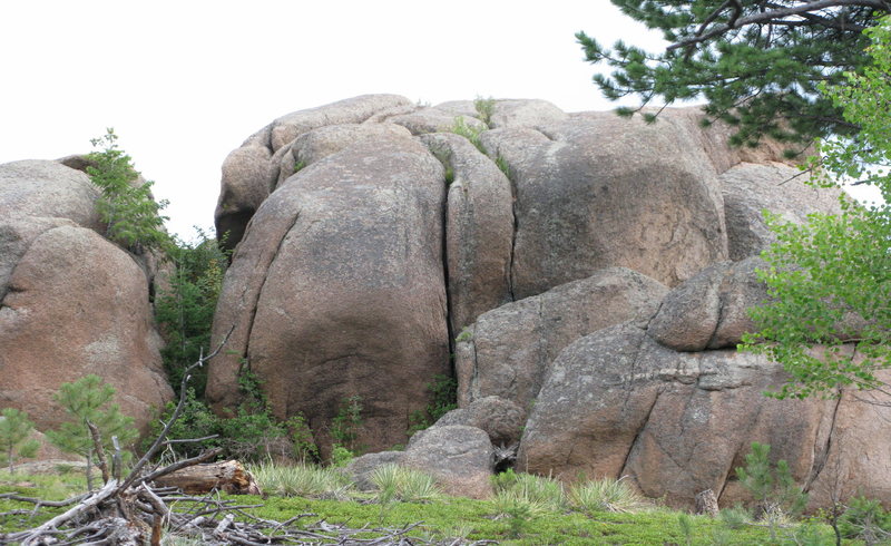 This is the side of the boulder you will most likely see first.