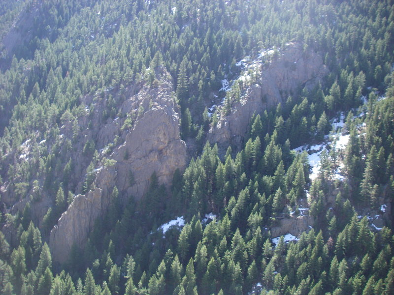 Witches' Tower, Sherwood Forest, and Garden Party Wall as seen from the Bihedral.