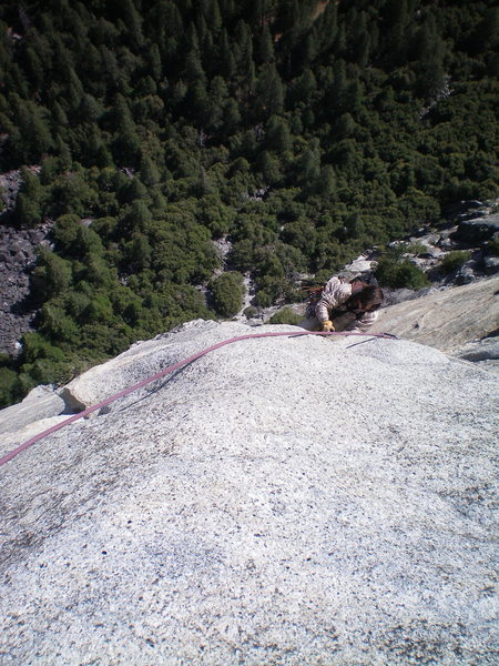 Eric Jummaring to the top of pitch 5