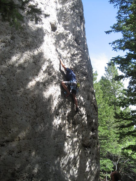 Zach starting the route