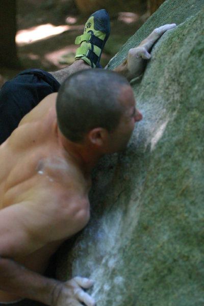 a climber i dont know getting VERY close to sending this elusive problem...