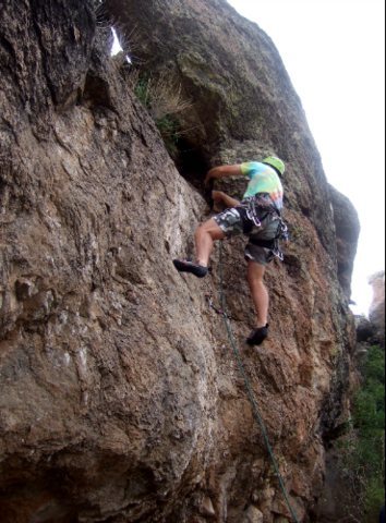 Working it up to the no hands rest knee bar on Way Before After You Get Home. Photo by Hilko.