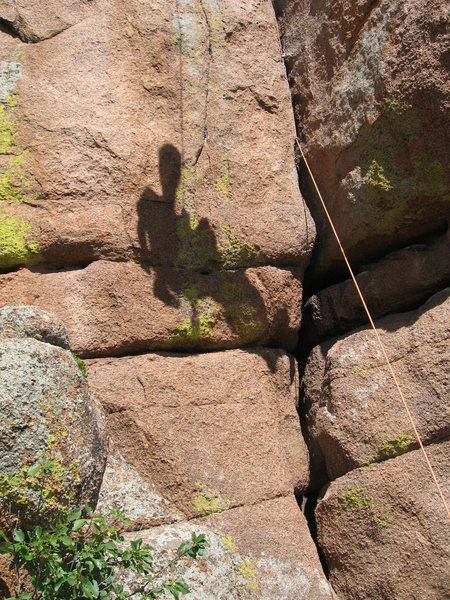 Apparently Matt's shadow was too excited to climb to wait for the rest of him!