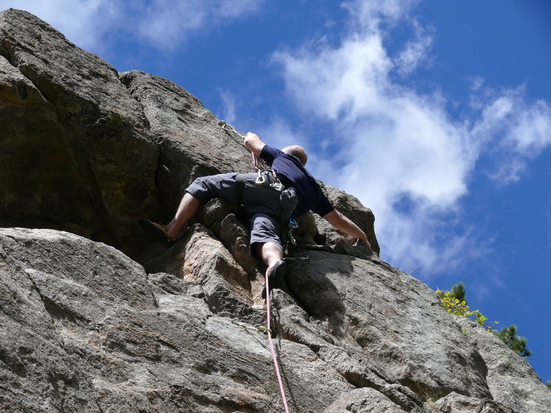 Jonathan Bent with a great leg / heel hook on the moves to the anchors. Sept 13, 2008.