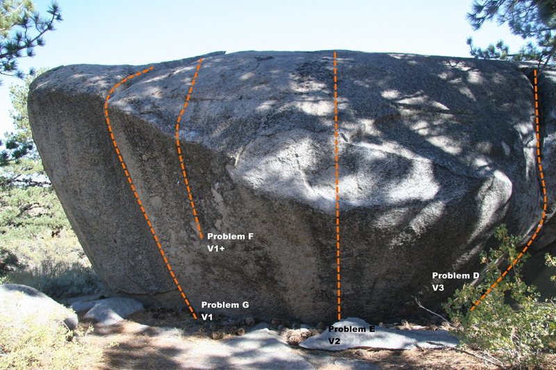 Power Boulder Topo - North West Face