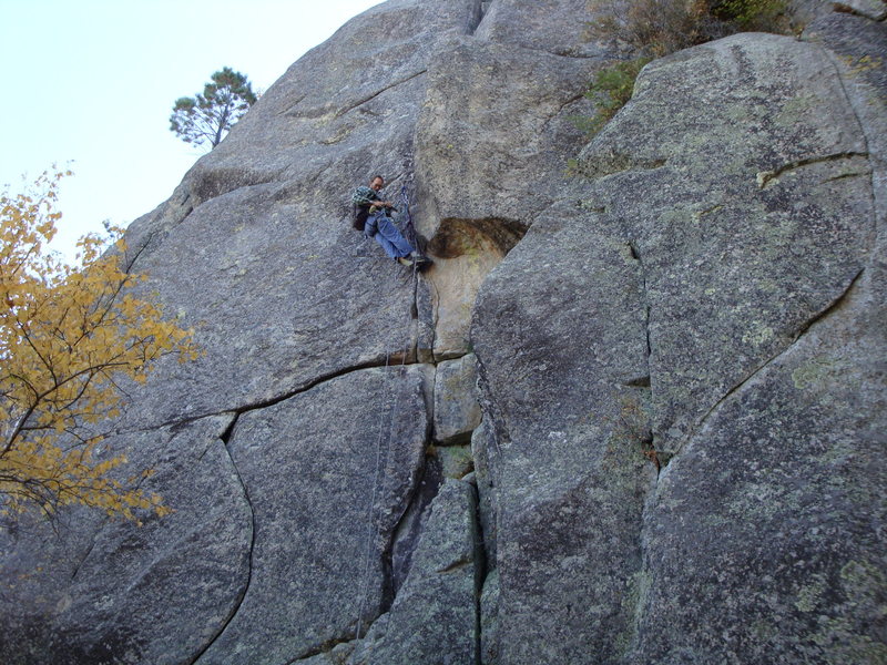 Andrew Burr preparing to shoot his next meal (location photo of the route).