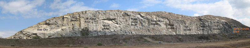 Riverside Quarry overview showing the various sectors (double click for better viewing).