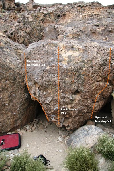 Sunburst Boulder East Face Topo