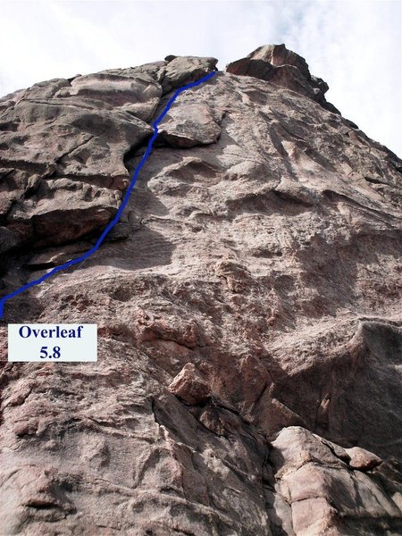 Overleaf follows the obvious line up the dihedral on the far left side of the dome.