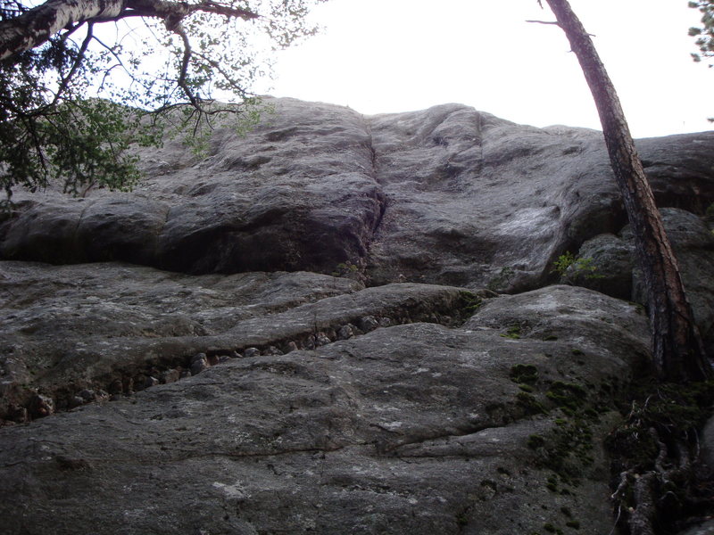 "Forgotten Love" climbs the obvious corner/crack near the center of the photo.