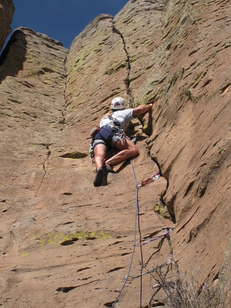 Just past the stiffer lower section (and the bag of trash stuffed into a pocket) on Salt Mother.
