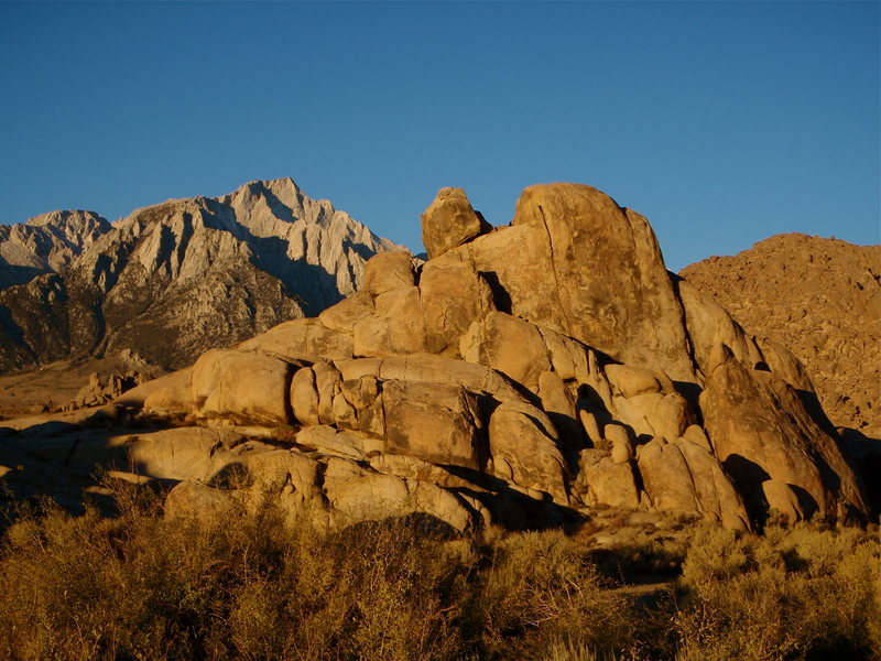 Lone Pine Peak From The Alabama Hills At Sunrise The North Ridge Is