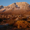 Mount Humphreys (left) and Basin Mountain, a couple of thirteeners, at sunrise from Buttermilk Country.