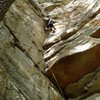 Gene Smith approaching the crux.