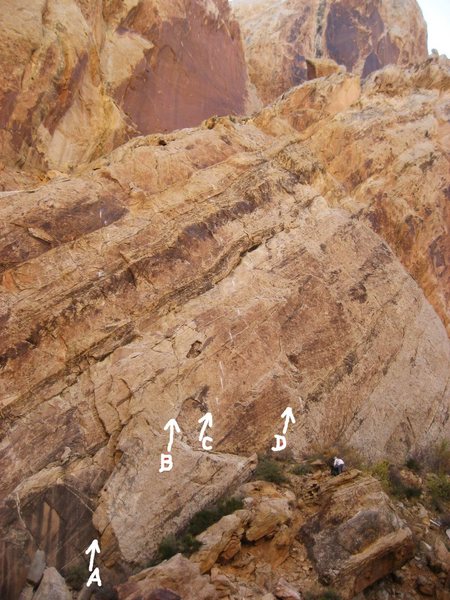 Dark Side Wall :-A)Bonawaim 5.10.B)The Dark Side 5.9 C)Rebus 5.10.D)Angle of Repose 5.10