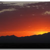 Sunset over the Whetstone Mountains as viewed from the west side of Cochise Stronghold