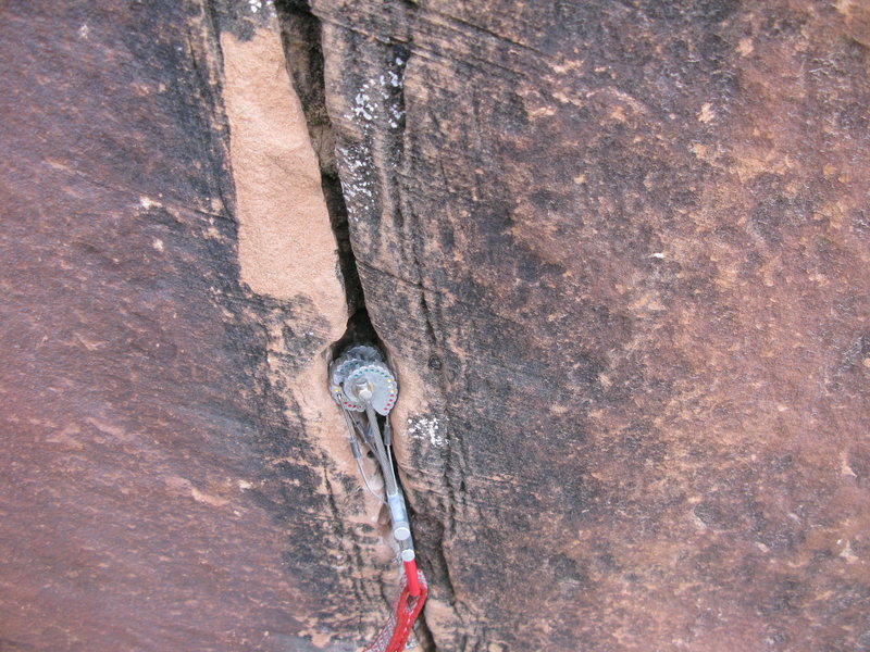 More bomber pro, great surface area contact... It was to begin with anyway, tells ya something about the rock.(I watched it crumble around the lobes as I was on it)