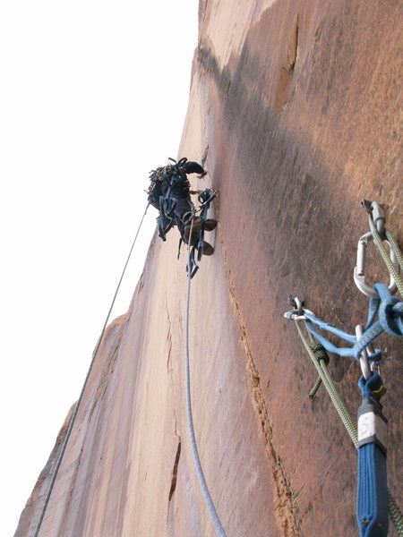 P3. I back cleaned once I got a piece above the bolt so that I would have everything possible to get up this thing.
