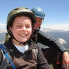 My son and I enjoying the summit (Cathedral Peak)