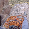 Belay on P2 of the Hand, Superstition mountains!