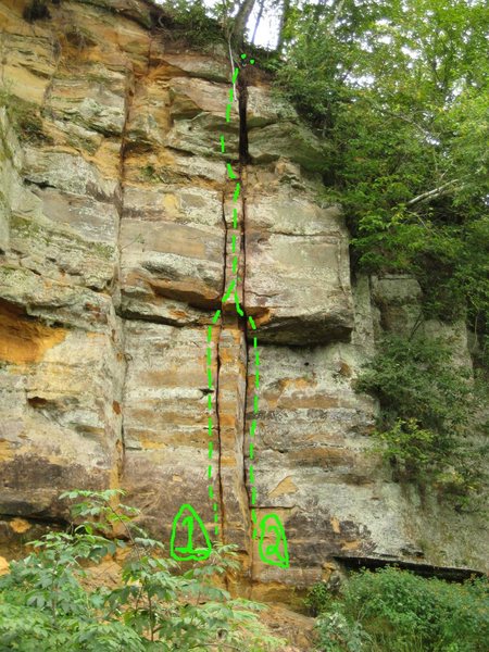 # 1 = The Captain 5.11-<br>
FA: Justin Dall'Osto<br>
# 2 = Jack Daniels 5.11<br>
FA: Charles Erickson