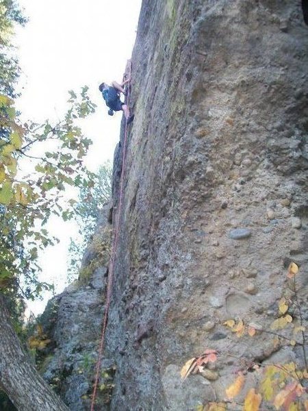 rock climbing on the grocery store wall in castle wall canyon my original stopping grounds.