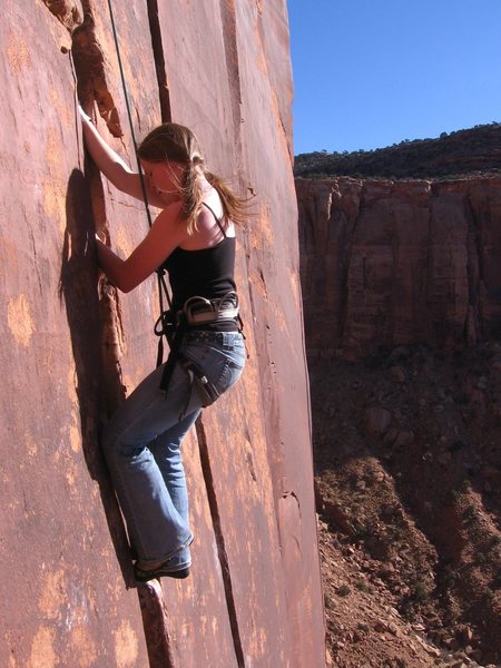I played photographer on this climb. Friend of mine learning the fine art of hand jams.