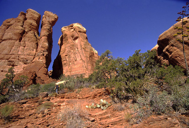 hiking up to the Mace.