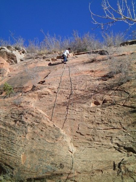 Setting up the rap for The Mad Scientist. One of my favorite routes in RRCOS.