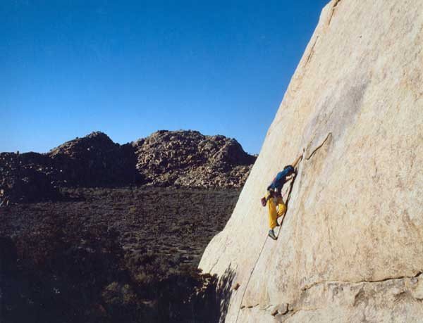 1980 something...<br>
<br>
 Kris Solem climbing The Compassion of The Elephants. Photo by Charlie Crist.