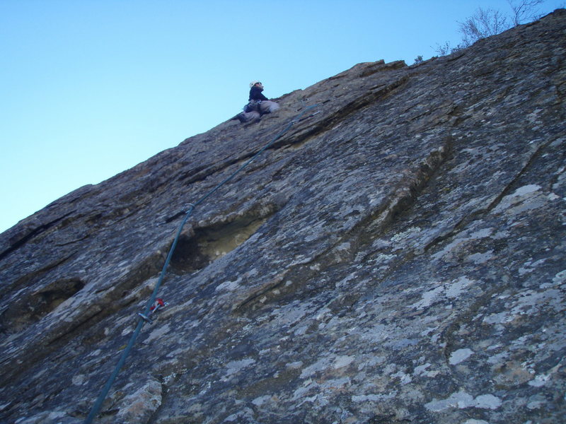 Romain Wacziarg on the first ascent of Straight, No Chaser, December 5, 2008.