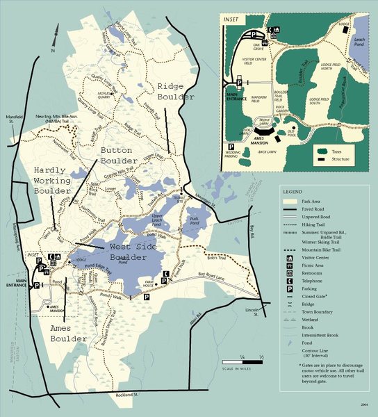 Trail map with boulder locations. Much more than marked here.