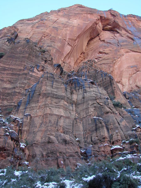 from the road, with approach pitches in view