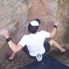 a V3 warm-up at Cochise Stronghold, AZ