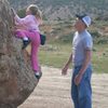 Teaching my niece to boulder at Unaweep Canyon, CO