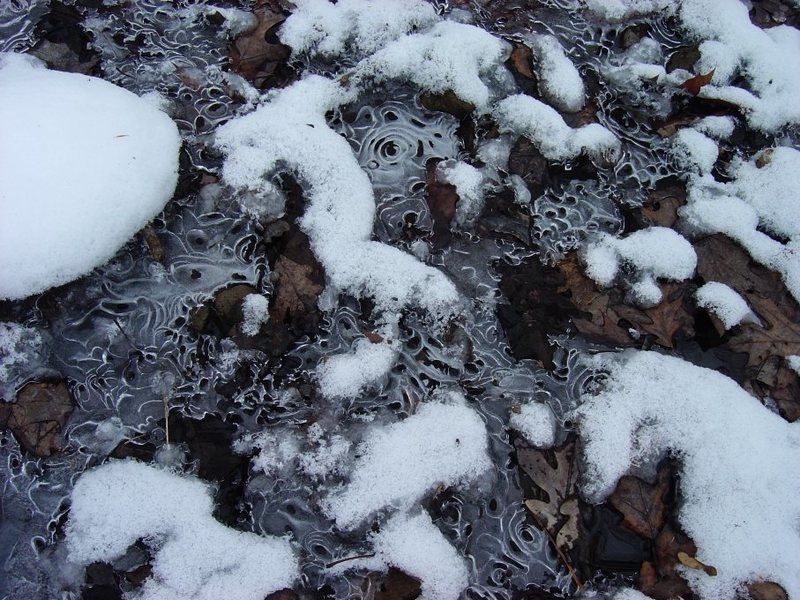 Cool ice on the frozen river downstream of Stephen's Falls. New Year's Day 2009.