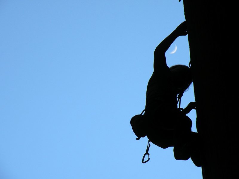 Climber and the Moon
