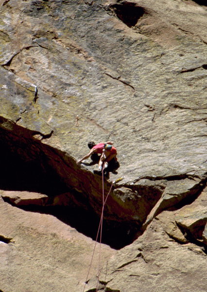 Bob Horan on 2nd ascent of Je T'Aime.