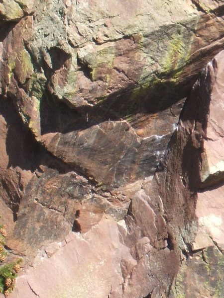 Close up view of the awesome Desdichado overhang.
<br>
<br>
Photo: Bob Horan collection.