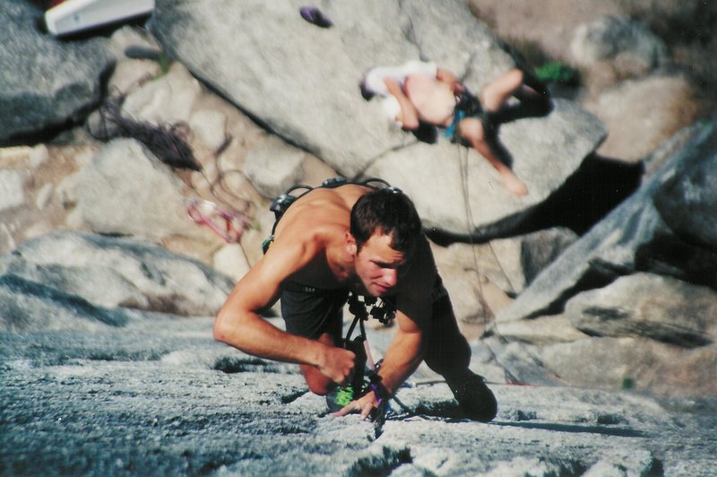 Mike leading one of the routes in this area (?)