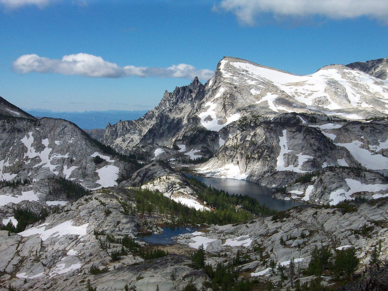 Looking out into the Enchantments from the base of the route.