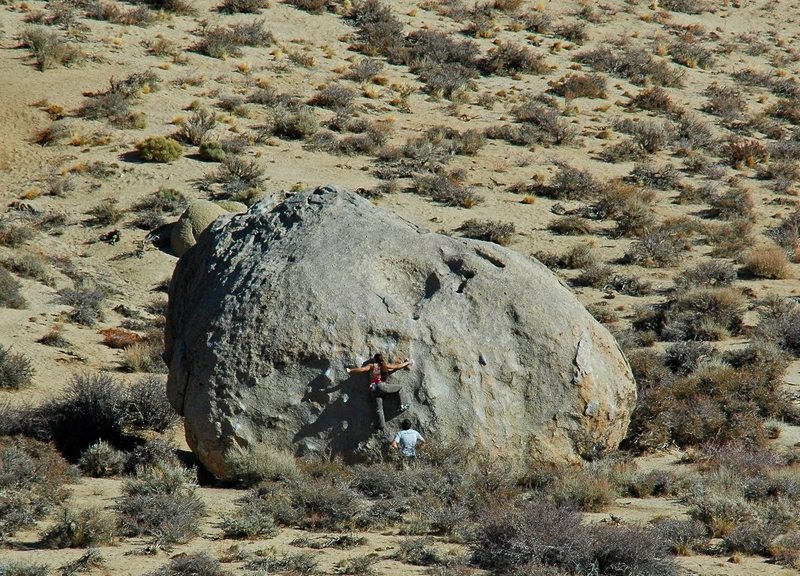 Unknown climber on 'Funky Tut'